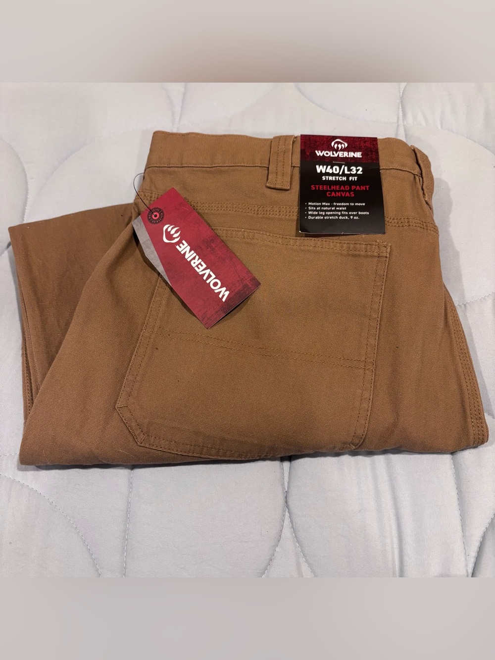 Wolverine Hickory Steelhead Stretch Canvas Cargo Pants 40x32